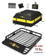 Universal Roof Rack Basket, 200 Lbs Capacity 51" x 36" Roof Basket /wBag