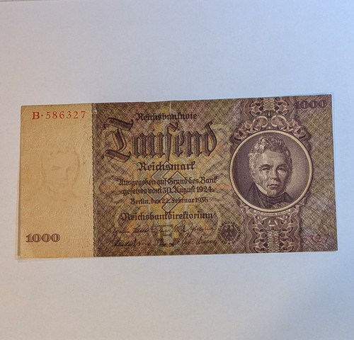 1936 1000 Mark Germany Reichsbanknote Very Nice Banknote | eBay