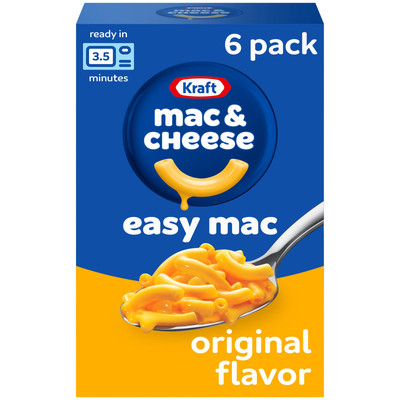 Kraft Easy Mac Original Mac & Cheese Macaroni and Cheese Dinner - 6 ct Packet...