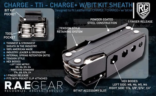RAE GEAR - CHARGE/CHARGE PLUS Guaina con Kit Bit Supporto Attacco Compatibile... - Foto 9 di 9