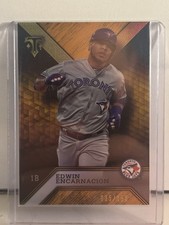 2016 Topps Triple Threads Amber /150 Edwin Encarnacion #63 Toronto Blue Jays