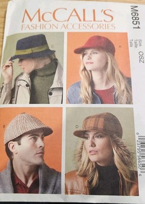 McCall's  R6851 Hat Patterns, Great Designs, Oop Hard To Find,