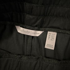 Anybody Cozy Knit Ankle Pants Size L Black Pockets Cuffed Pull-On Crop - New