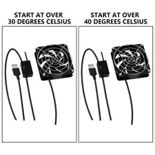 8cm USB Cooling Fan Adjustable Thermostat with 3 Speed Temperature Control