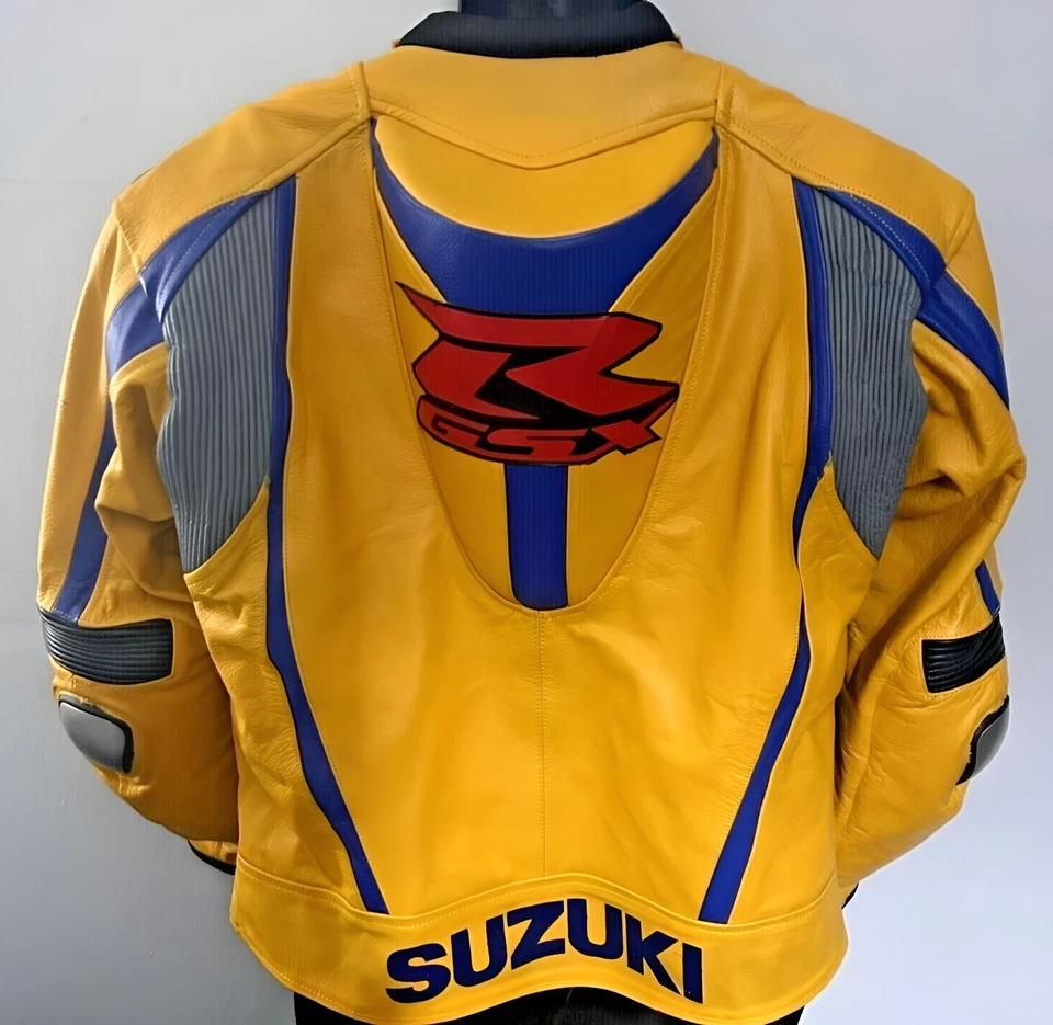 Chaqueta de cuero para moto Suzuki GSXR Foto 3 de 4