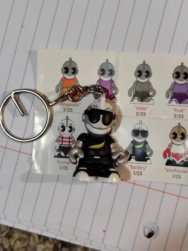 Kid Robot Super Mini Keychain Series 4 Kid Factory1/25 Keychain.