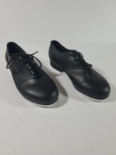 Leo Childrens Dance Black Lace up Tap Shoes Size 5 1/2 M Child