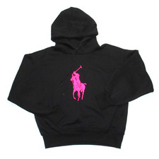 NWT Polo Ralph Lauren Women's Pink Pony Fleece Hoodie Sweatshirt L