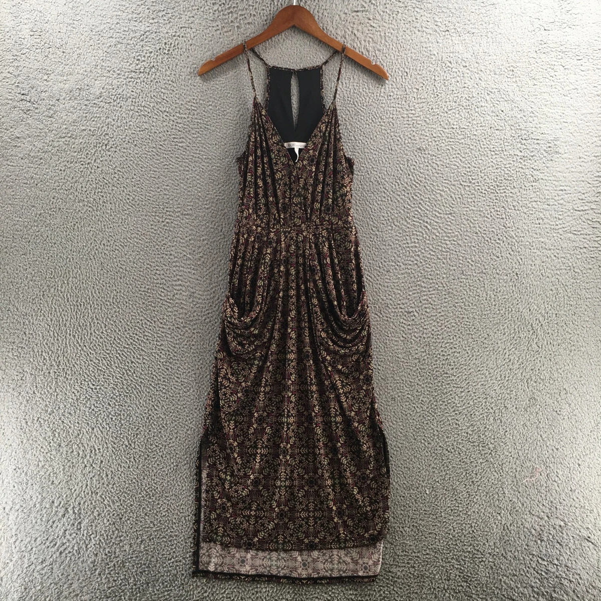 knee length dresses for ladies BCBGMAXAZRIA Floral-Print Faux-Wrap Maxi Dress – Runway Catalog main image 1