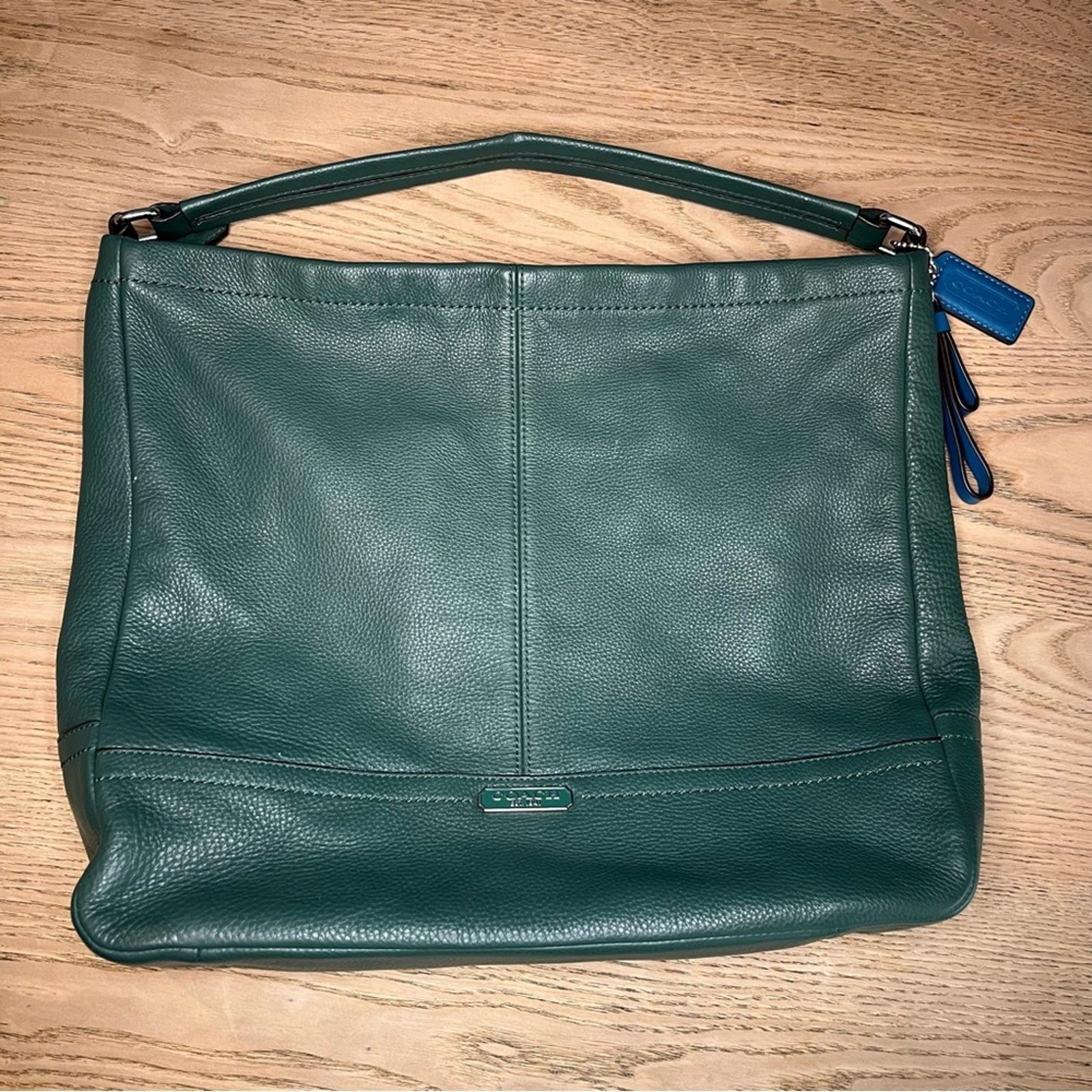 COACH Park Ivy Pine Green Leather Hobo Slouchy Tote Bag F23293