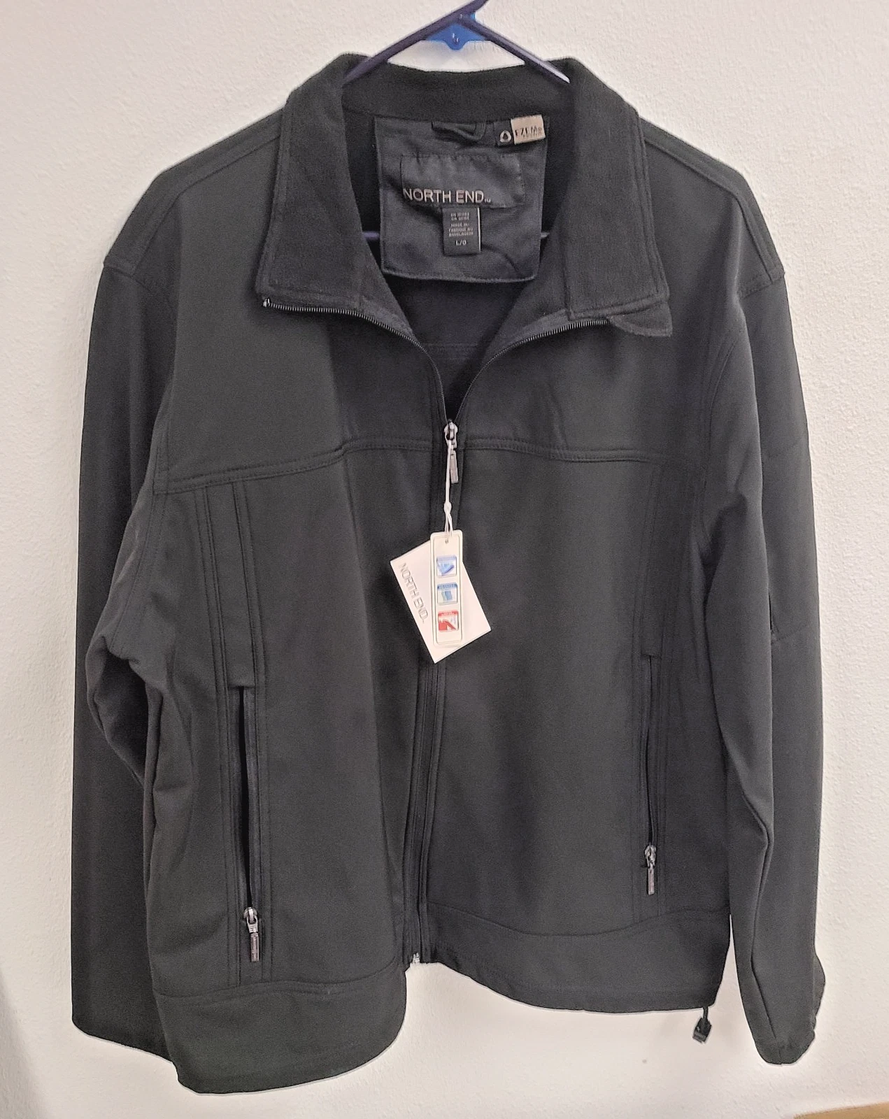 North End 88099 L Men's Three-Layer Fleece Bonded Performance Soft Shell Jacket
