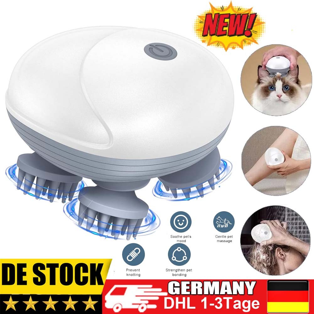 Massagegerät für Kopf Nacken Massage Kopfmassagegerät für Menschen Katzen Hunde