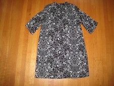 Old Navy Woodland Animals Print Dress Black White Fall Forest Size Small