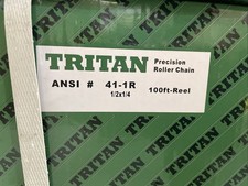 TRITAN 41-1R Roller Chain ANSI 41-1R 1/2 Pitch 100ft Reel