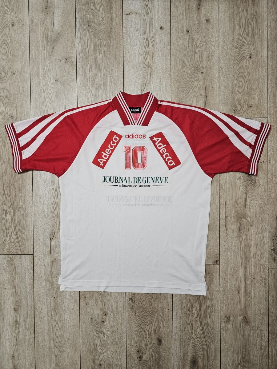 ADIDAS VINTAGE 90s FOOTBALL SHIRT GENEVE SOCCER JERSEY SUISSE