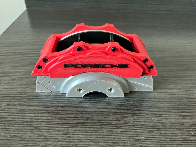 Porsche Pen Holder  Desk Organizer Big Red  Brake Caliper Gift for Car Lovers