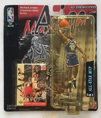 1999 Mattel Maximum Air Michael Jordan All-Star MVP Sealed Figure Card 3/3