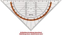Rotring Geometriedreieck Centro Mit Griff, Hypotenuse: 230Mm
