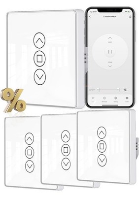 MOES 2.5D Rolladenschalter Smart Wlan Prozentanpassung Kompatibel mit Alexa 4stk