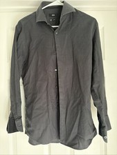 Hugo Boss Slim Fit Dress Shirt Long Sleeve Button Up, Men's 39, 15 1/2 Black