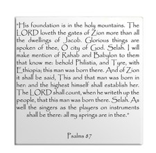 Fridge Magnet Psalms Chapter 87 English TEHILLIM Old Testament Holy Bible Torah