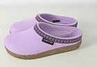 Haflinger Womens GRIZZLY Lavender Purple Wool Clogs Slippers Sz 38 /US 7