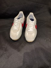 Nike Womens Classic Cortez Premium White Red Crush Size 8 Pre-owned Condition