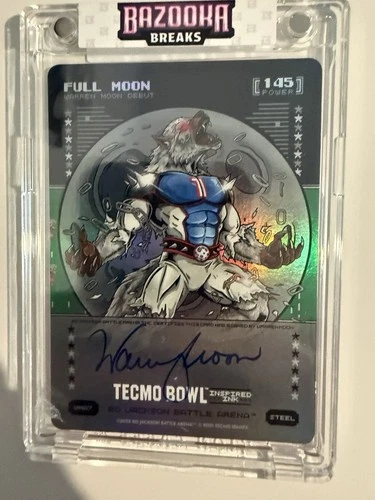 2026 Bo Jackson Battle Arena Tecmo  Full Moon Warren Moon Steel Auto 145 WMA7