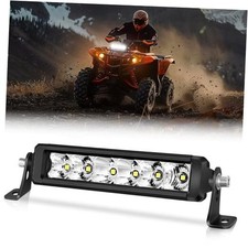 8 Inch Single Row LED Light Bar 42W Spot Flood Combo Off Road 8 inch white