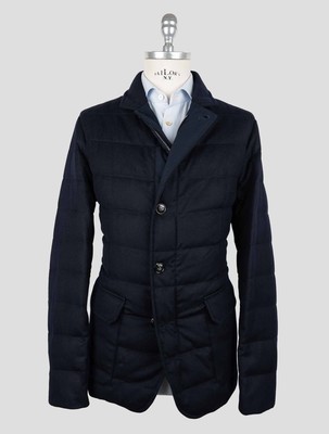 NEW KITON BLUE NAVY CASHMERE EA COAT US 44 - EU 54 KCZ35