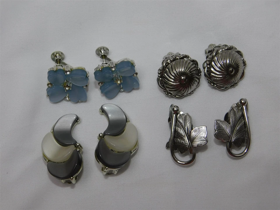 Pendientes termoestables Lisner Whiting & Davis Kramer 4 Prs de colección con clip atornillado Foto 2 de 4