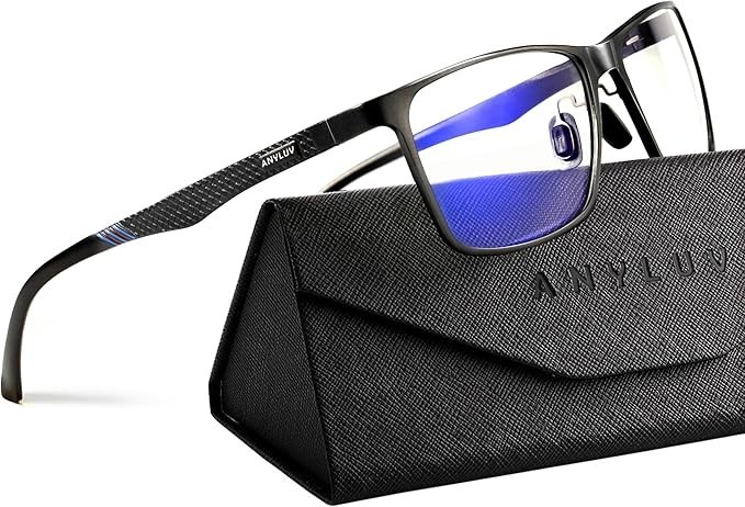 Blue Light Blocking Glasses for Men & Women - Sleek Al-Mg Metal Frame for Screen Time-image