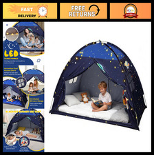 Twin Bed Tent Canopy for Kids - Indoor Blackout Privacy Playhouse, Portable Slee