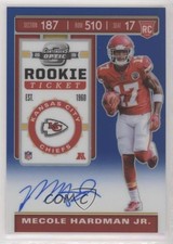 2019 Contenders Optic Rookie Ticket Blue Prizm 8/75 Mecole Hardman Jr Auto 0a6