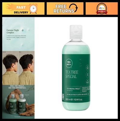 Deep Cleansing Tea Tree Shampoo for All Hair Types, Refreshes Scalp, Oily Hair