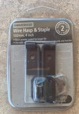Black Hasp and Staple x 2 Plus Black T-Hinge x 2 (New)