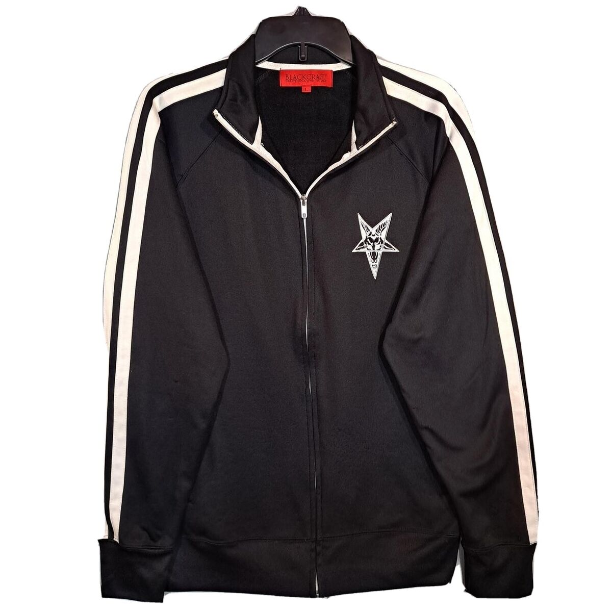 Blackcraft Cult Baphomet Pentagram Track Jacket Sporty Jog Blackcraft Cult Baphomet Pentagram Track Jacket Sporty Jog