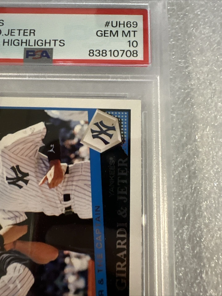 2009 Topps Update & Highlights #UH69 Derek Jeter Joe Girardi HOF PSA 10 Yankees - Image 4 of 4