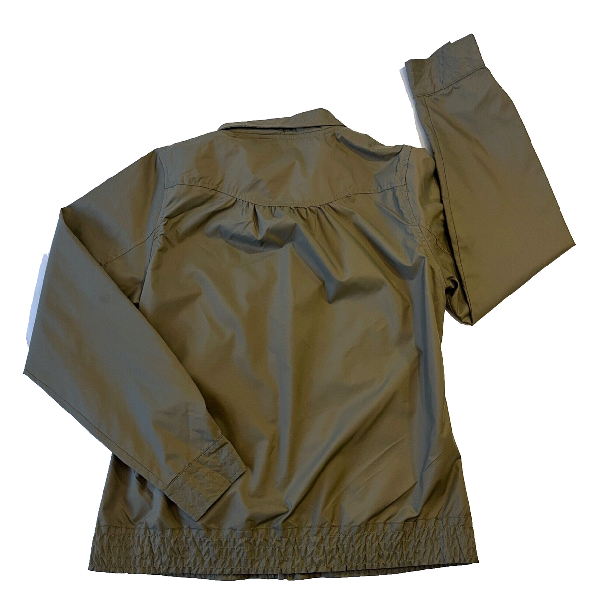 eddie bauer full zippé capuche léger coupe-vent vert bleu