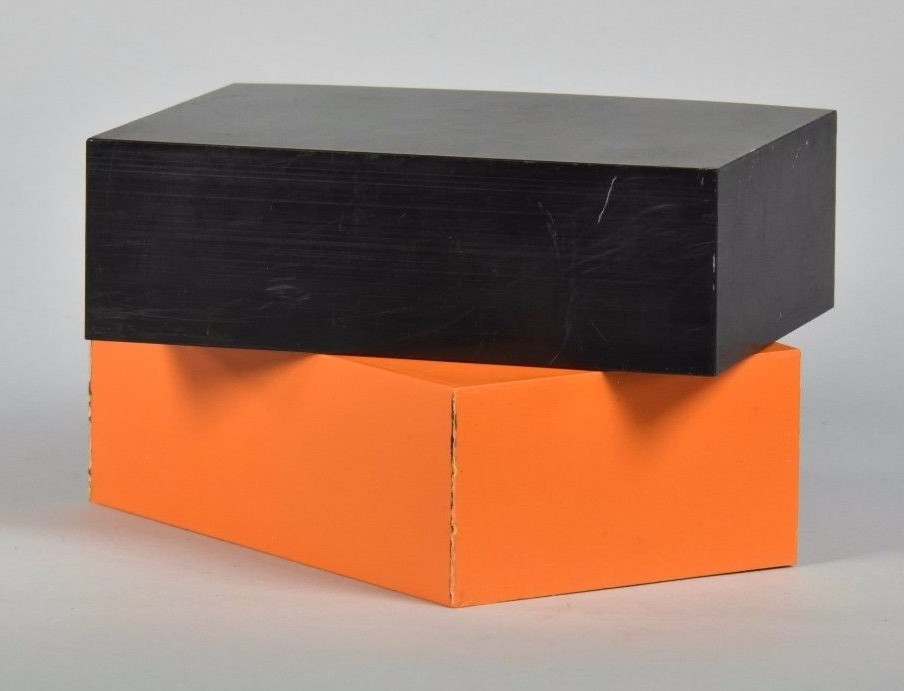 ABS Plastic Bar Stock 2 Blocks (Orange & Black) 2" x 4" x 6" eBay