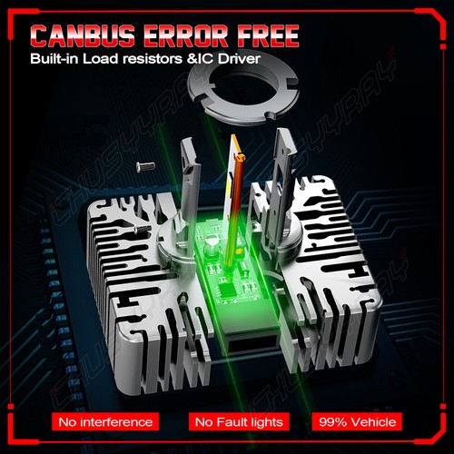 For GMC Sierra 2500 3500 HD 2016-2019 D5S LED Headlight Bulbs Kit WHITE 6000K - Picture 14 of 19