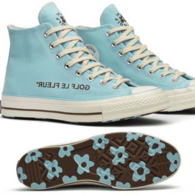Converse x Golf Le Fleur Chuck 70 High Top Gulf Stream blue Men 5 Women 7.5 EUC