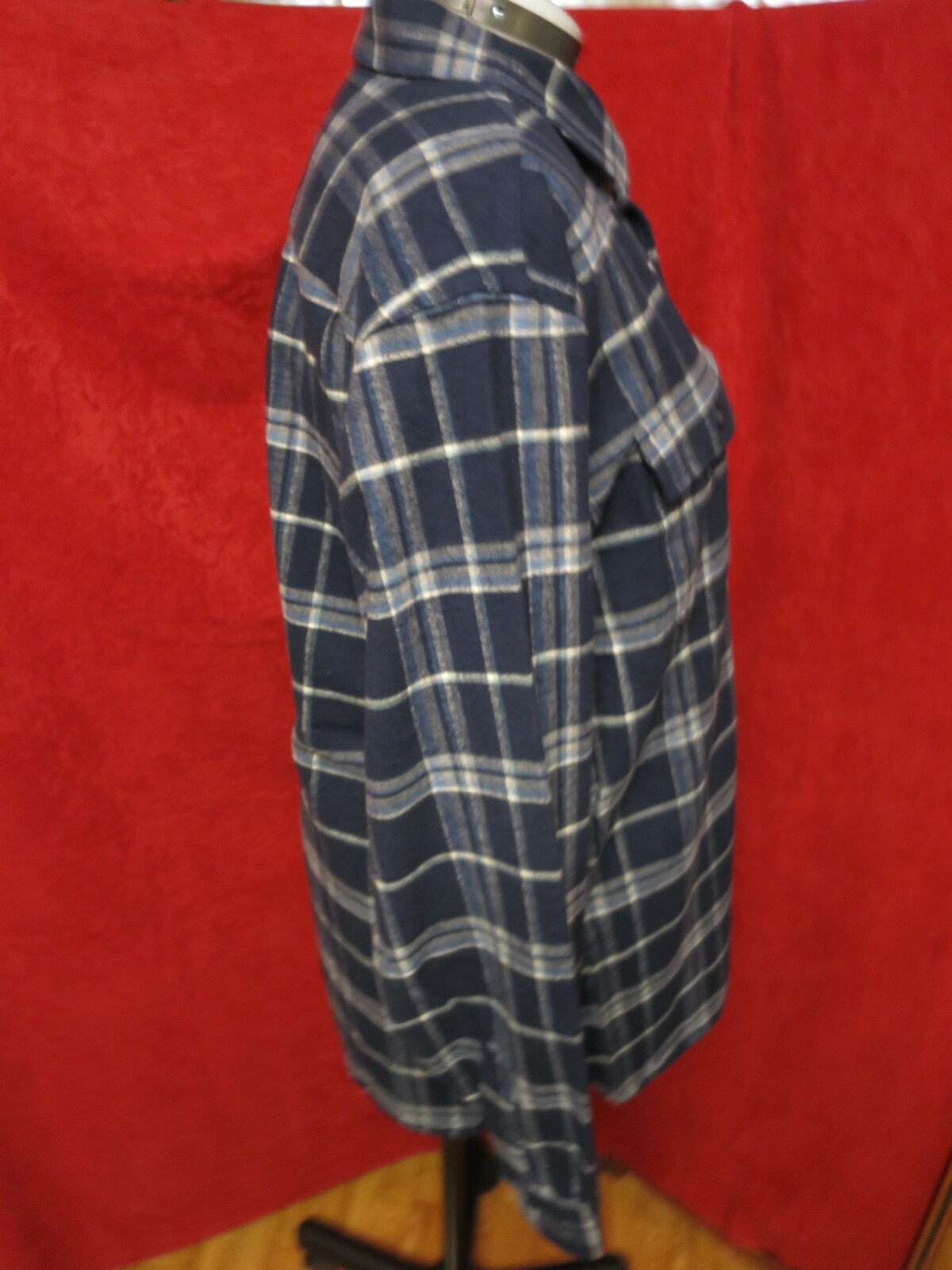 LLBean Long Sleeve Button Down Flannel Check Shirt Men's XL /eaa522067