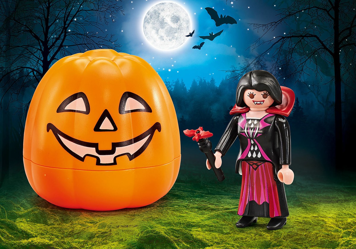 Playmobil Halloween Pumpkin + Vampire Mini Figure Set 9895