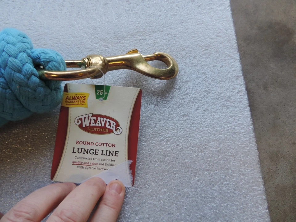 Weaver Lunge Line Redondo Algodón Azul Huracán 35-1916-BL 25'+ Foto 2 de 3