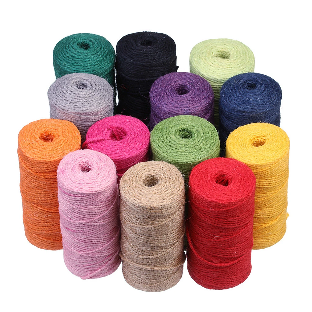 Colored Jute Twine Burlap String Cord Jute Rope for Gifts Packaging