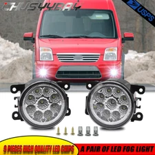 pair LED Clear Bumper Fog Light For Ford Transit Connect 2011-2017 Driving Lamps