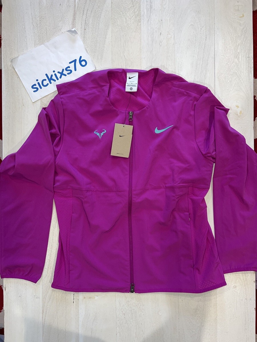 NikeCourt Dri-FIT Rafa Nadal Tennis Jacket 'Red Plum' Size M-2XL
