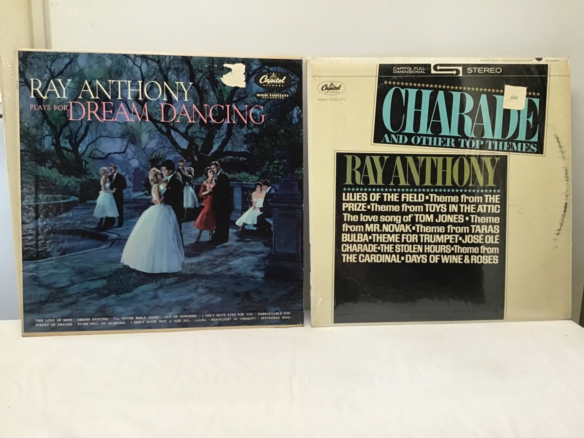 2 Vintage Vinyl Ray Anthony LP&rsquo;s- Dream Dancing &amp; Charade and 