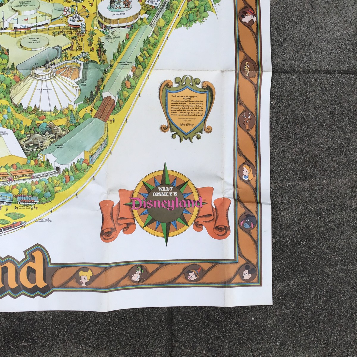 Large Vintage Walt Disney Disneyland Park Map 1979 Poster 29